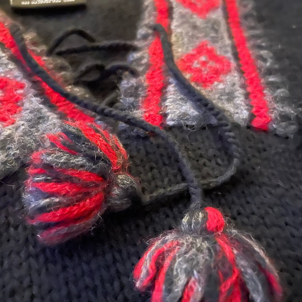 Polo Ralph Lauren Scandinavian Cozy Wool Sweater L • Nordic Folk Holiday Trim - Picture 6 of 9